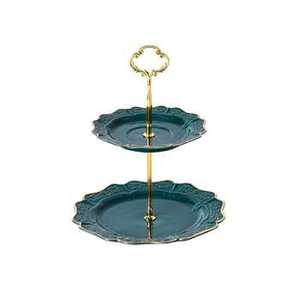 Stylish Decorative Metal Pedestal Fruit Bowl Leaf Edge Serving Tray Centerpiece <b>Display</b> Stand for Dining <b>Table</b> Decor - Product Image 5