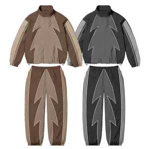 Conjunto Deportivo Casual de Invierno Personalizado para Hombre, Tejido de Punto Bordado, Secado Rápido, Impermeable, Poliéster/Nailon, Tallas Grandes - Product Image 4