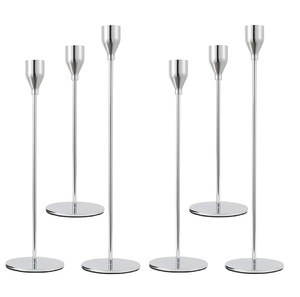 Candelabro de Metal Plateado para Fiestas y Otros Eventos, Portavelas Decorativo de Gran Tamaño para Decoración del Hogar - Product Image 2