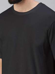 T-shirt formel élégant en velours côtelé, imprimé et gaufré sur mesure, coupe ample, tissu respirant, ajustement confortable, pour usage quotidien, commandes en gros - Product Image 3