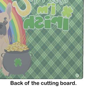 Planche à découper en verre trempé de grande taille pour la Saint-Patrick Faon Bouledogue français Design Cuisine Plats de service Assiettes - Product Image 5