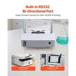 Bilancia Analitica Digitale di Alta Precisione 220g x 0,1mg (0,0001g) con 4 Unità di Misura (g/oz/ct/mg) - Product Image 5