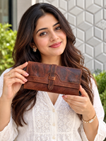 Dompet Clutch Kulit Asli Berkualitas Tinggi 2026, Tas Selempang Bergaya untuk Wanita, Penggunaan Sehari-hari, Dompet dengan Patch Barat