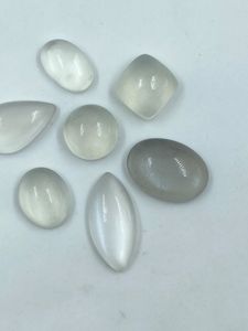 White <b>Colour</b> Moonstone Top Quality Crystal Stone 26.38Carat 7Pcs High Quality for Jewelry Making - Product Image 2