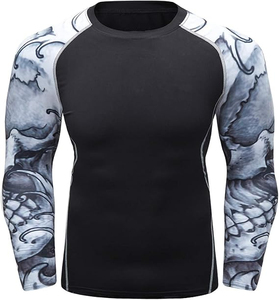 uv fifty plus sun protection rash guard women beach swimwear mens rash guard custom <b>printing</b> fitness compression long sleeve - Product Image 1