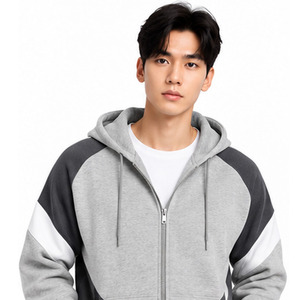 Sweat à capuche zippé pour homme, personnalisé, à fermeture éclair intégrale, vêtement de sport décontracté, fabricant OEM ODM, fournisseur en gros, sweat à capuche tendance - Product Image 4