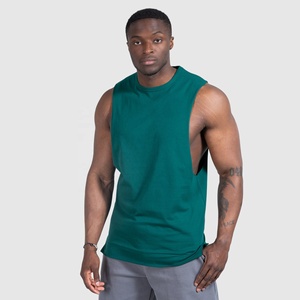 Débardeur côtelé 100 % coton pour hommes, personnalisable avec votre logo de marque, idéal pour le fitness et la musculation, vente en gros - Product Image 2