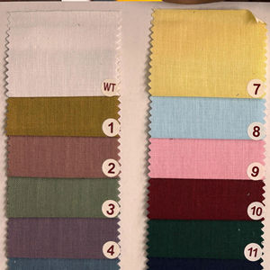 Tela de camisería transpirable de polialgodón y lino, 58 pulgadas de ancho, tacto suave, a precio asequible. - Product Image 1