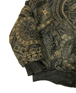 Chaqueta Bomber MA1 de Cuero Vacuno Genuino Bordada a Medida, Chaqueta de Piloto Negra Vintage para Hombre, Cuero Real Resistente, Venta al Por Mayor OEM - Product Image 4
