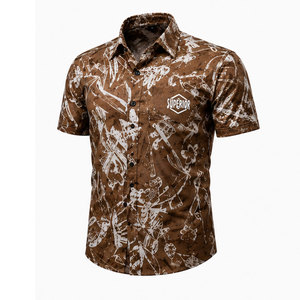 Camisa Casual Floral para Hombre con Costuras Premium, Tela Transpirable y Ajuste Cómodo para Uso Diario y Moda Festiva - Product Image 1