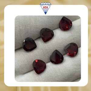 Gema de Granate Rojo Natural, Corte Corazón, Calibrada, Calidad AAA, Piedras Sueltas al por Mayor para Joyería, Gemas Finas Facetadas a Granel - Product Image 2