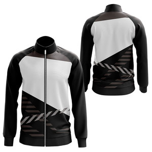 Men's Color Block <b>Racer</b> <b>Jacket</b> Zipper Stand Collar Sporty Breathable Polyester Track Outerwear Sublimation Print Autumn Wear - Product Image 3