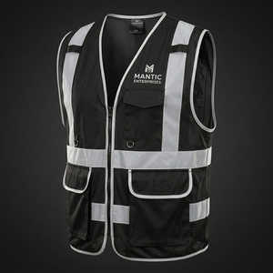 Hi Vis Customizable Multi-Pocket Reflective Safety Vest for Gardening Traffic-Printed Logo Reflective Clothing Construction - Product Image 4