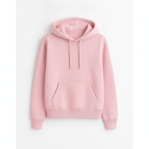 Men's Oversized Pullover <b>Hoodie</b> <b>Pink</b> Cotton Fleece Kangaroo Pocket Drawstring Streetwear Winter Sweatshirt - Product Image 4