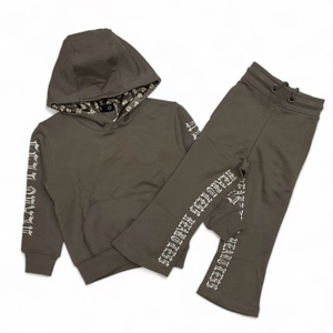 Ensemble de vêtements vintage pour enfants, streetwear personnalisé, sweat-shirt surdimensionné et pantalon à pattes d'éléphant, ensemble de 2 pièces, tenues pour garçons, ensembles de survêtements - Product Image 6