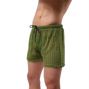 Pantalones Cortos Deportivos de Algodón 100% para Hombre al por Mayor, Transpirables, de Malla Sólida, con Cordón en la Cintura, Estilo Casual Clásico para Playa y Verano - Product Image 5