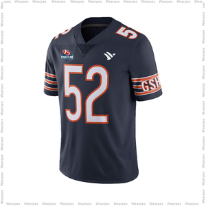 Wearpex Industry American Football Jerseys Custom Made Sublimation Transfer Print 100% Polyester Quick Dry Breathable V-neck - Product Image 2