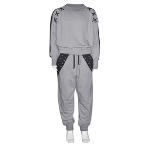 Ensemble de survêtements unisexes en molleton de coton et polyester, personnalisables avec logo, respirants, prix abordable, vente en gros en grande quantité - Product Image 4