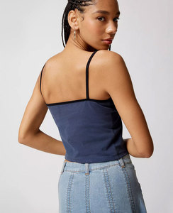 Best Selling Women's Casual <b>Cropped</b> Tee Sleeveless O-Neck Bodycon <b>Top</b> Breathable Knitted Fabric Fitted and Sexy Version - Product Image 5