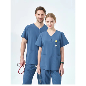 Fournisseur en gros de vêtements de travail pour hôpitaux et laboratoires, vêtements sur mesure, durables, faciles d'entretien, extensibles, ensemble d'uniformes de technicien de laboratoire - Product Image 5