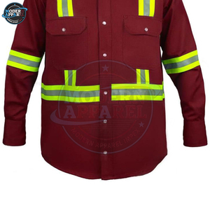 100% Cotton <b>Construction</b> Long Sleeve Workwear Custom Logo <b>Work</b> Shirt Reflective Safety <b>Clothes</b> <b>Work</b> Shirt - Product Image 5