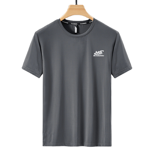 T-shirts personnalisés pour hommes à séchage rapide, respirants, en maille, athlétiques, à manches courtes, style streetwear, pour l'été et le fitness, vente en gros USA - Product Image 5