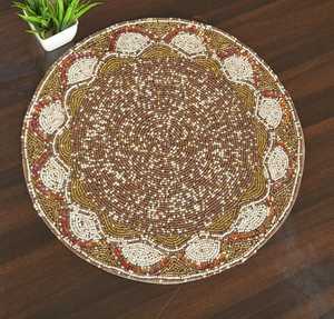 Sets de table perlés faits main de qualité supérieure, magnifiques sets de table brodés pour la table à manger, décoration de la maison, restaurant et hôtel - Product Image 5