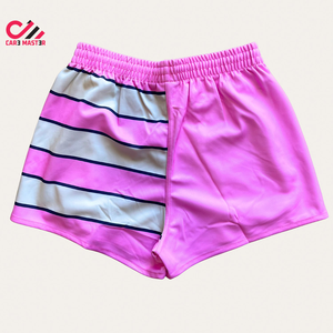 Latest Rugby Footy Shorts Design Your Own <b>Cheap</b> Sublimation Printing OEM Logo Footy Shorts Men Rugby Shorts With Deep Pockets - Product Image 5