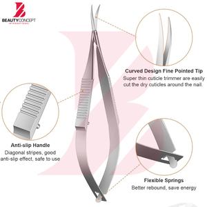 Tijeras de Acero Inoxidable de Alta Calidad para Cejas y Vello Facial, Corte Suave y Fácil, Antioxidantes, Servicio OEM/ODM - Product Image 3