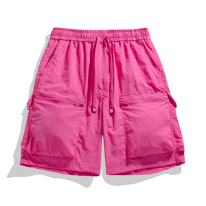 Pantalones Cortos Deportivos de Nailon Personalizados para Hombre, Color Rosa, Elegantes, para Gimnasio, Fitness, Ropa Urbana, Correr al Aire Libre, con Servicio OEM - Product Image 1