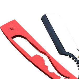 Rasoir manuel à lame droite 2026 en acier inoxydable, rasoir pliable pour barbe avec lame de sécurité - Product Image 2