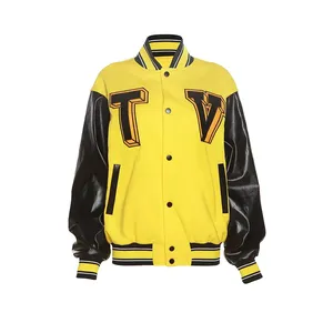 Blouson Bomber Homme Slim Fit Décontracté Style Universitaire avec Motif Lettres Longues – Manteau d'Hiver Tendance - Product Image 5