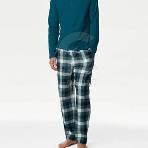 Conjunto de Pijama de Algodón para Hombre, Ropa de Dormir Suave y Cómoda para el Hogar, Transpirable, Corte Relajado, para Verano e Invierno - Product Image 3