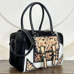 Sac de voyage de luxe en cuir de vachette fait main, style Speedy, vente en gros, livraison rapide, sac messager à fermeture éclair pour usage quotidien - Product Image 4