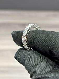 Anillo de Eternidad Clásico con Diamantes Cultivados en Laboratorio, Certificado por IGI, Anillo de Boda de Círculo Completo, Aniversario, Oro Sólido de 9K para Mujer - Product Image 1