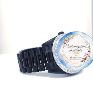 นาฬิกาสมาร์ทวอทช์ทรงกลม ดีไซน์ทันสมัย สายพลาสติกปรับแต่งได้ กันน้ำ - Product Image 2
