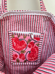 Bolso Tote de Algodón Acolchado Ligero Estilo Bohemio Vintage de Color Liso al por Mayor, Gran Capacidad, para Mujer, Totalmente Abierto - Product Image 4