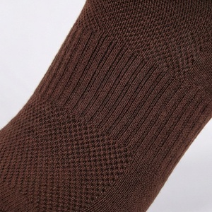 Crew <b>Socks</b> Solid <b>Brown</b> 100% Cotton Breathable Knitted Regular Fit Adult Autumn Casual Daily Wear - Product Image 5