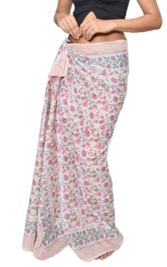Pareo de Playa 100% Algodón para Mujer, Falda con Estampado Artesanal, Ligero, con Logotipo en la Cintura, para Cubrir el Traje de Baño, Ropa de Resort, Venta al por Mayor - Product Image 3