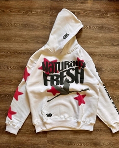 Sweat à capuche épais 100% coton pour hommes 400gsm épais éponge double couche pour l'hiver brodé avec impression numérique surdimensionné - Product Image 1