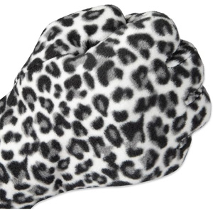 Gants d'hiver chauds pour femmes, imprimé léopard, en polaire, compatibles écran tactile, en microfleece thermique, pour la conduite, avec patch en cuir PU sur la paume - Product Image 4