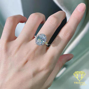 Round Cut Moissanite Engagement <b>Ring</b> Sterling <b>Silver</b> Bridal <b>Ring</b> Classic <b>Statement</b> Wedding Jewelry Elegant Luxury Gift For Women - Product Image 3