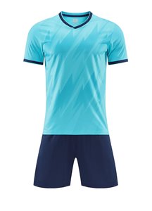 Nouveaux ensembles d'uniformes de football de couleurs unies, vêtements de football unisexes, haute qualité, sports de plein air, 100% polyester, séchage rapide, respirant, col en V - Product Image 6