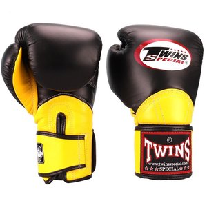 Gants de kick-boxing TWINS personnalisables de haute qualité, en cuir de vachette pleine fleur, rembourrage épais, respirants RL-BG-202 - Product Image 1