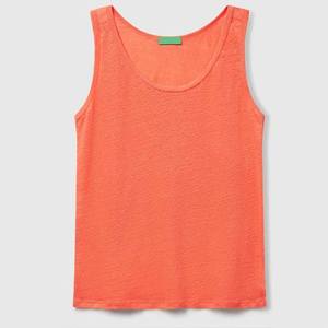 Women's <b>Coral</b> Knitted Tank <b>Top</b> Scoop Neck Solid Color Casual Style Regular Length - Product Image 1