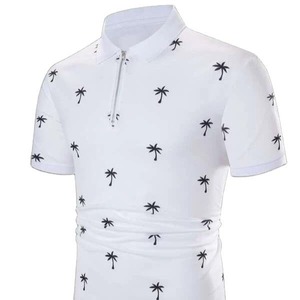 Chemise de golf pour homme à logo personnalisé imprimé numériquement, séchage rapide, couleur unie, mélange polyester/coton, manches courtes, vêtement haut de gamme - Product Image 1