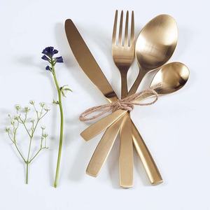 High Quality Luxury Royal <b>Cutlery</b> <b>Set</b> with Clear Acrylic and Designer <b>Gold</b> Plated Handle Stainless Steel Dining Fork - Product Image 3