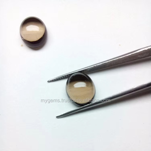 Cabujón Ovalado de Cuarzo Ahumado de 10x12mm, Gemas Sueltas 100% Naturales, Piedra Marrón de Alta Calidad para Joyería, Elegante - Product Image 6