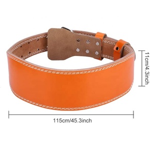 Venta al por mayor personalizado 5mm cuero de vaca PU equipo de gimnasio-4 pulgadas de ancho acolchado de espuma cinturón de levantamiento de pesas accesorios de Fitness - Product Image 2