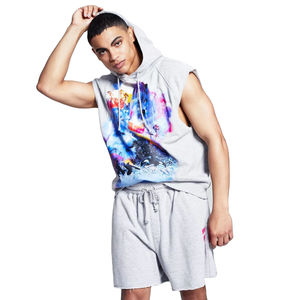 Hoodies sans manches modernes pour hommes, vêtements de sport respirants, vêtements de sport décontractés pour un look fitness tendance, doux et respirant - Product Image 1